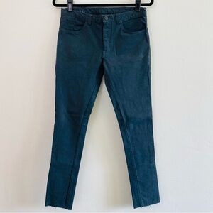 1.61 Pants Slim Skinny Jeans Pants Women 25 Navy#1 Blue Gray Raw Hem Made in USA